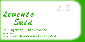levente smid business card
